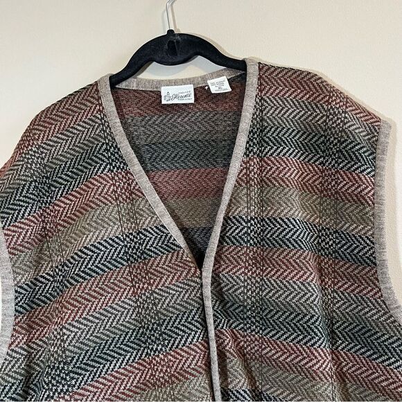 ✨ Vintage Maglificio Florence Brown Wool Grandpa Vest XL - Picture 2 of 11